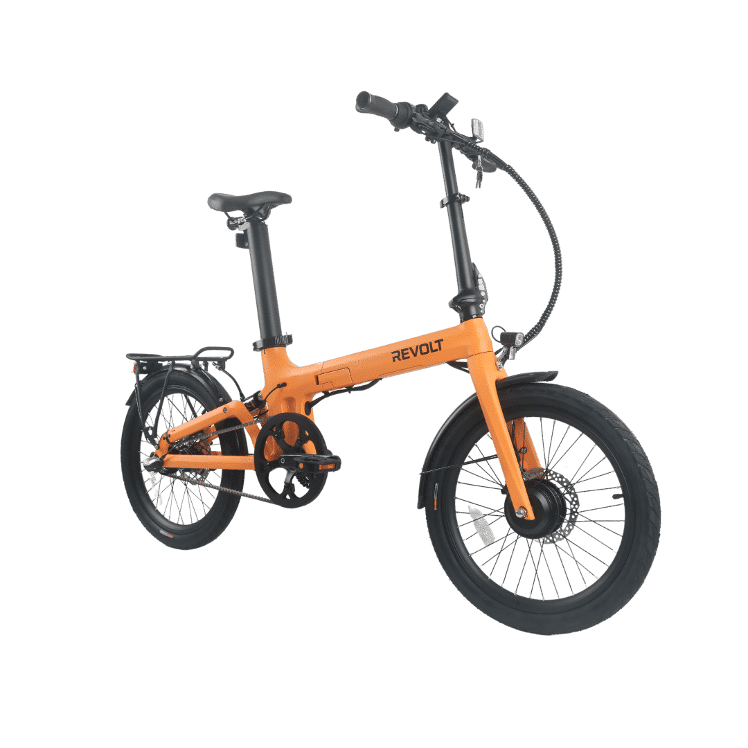 Revolt Bikes Carbon Fiber E-Bike, Pale Orange, Belt Drive, Rear Suspension, Nexus 3 Gears