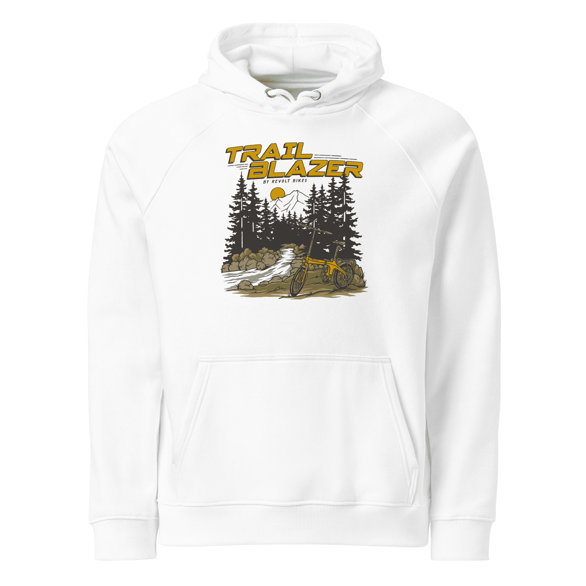 Trailblazer Eco Hoodie White – By Revolt Bikes