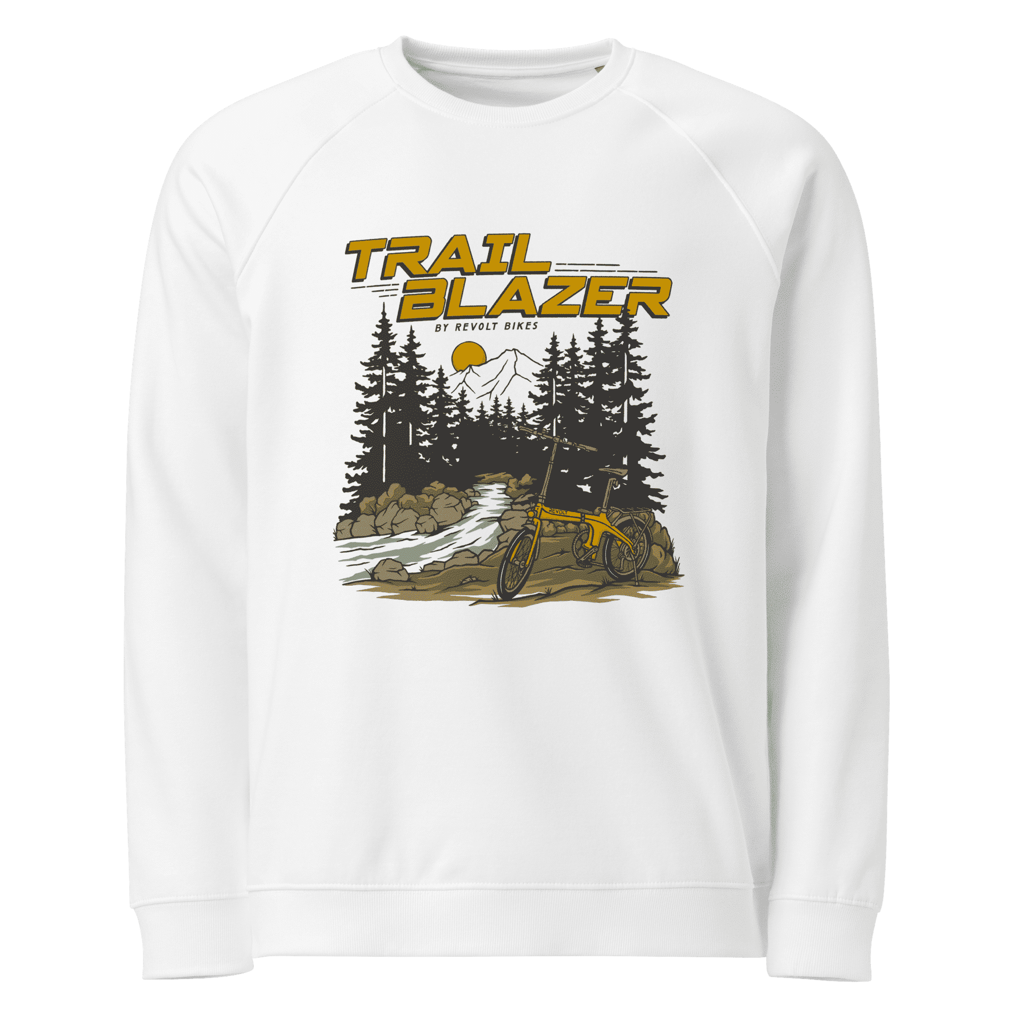 Trailblazer Eco Sweater White – By Revolt Bikes