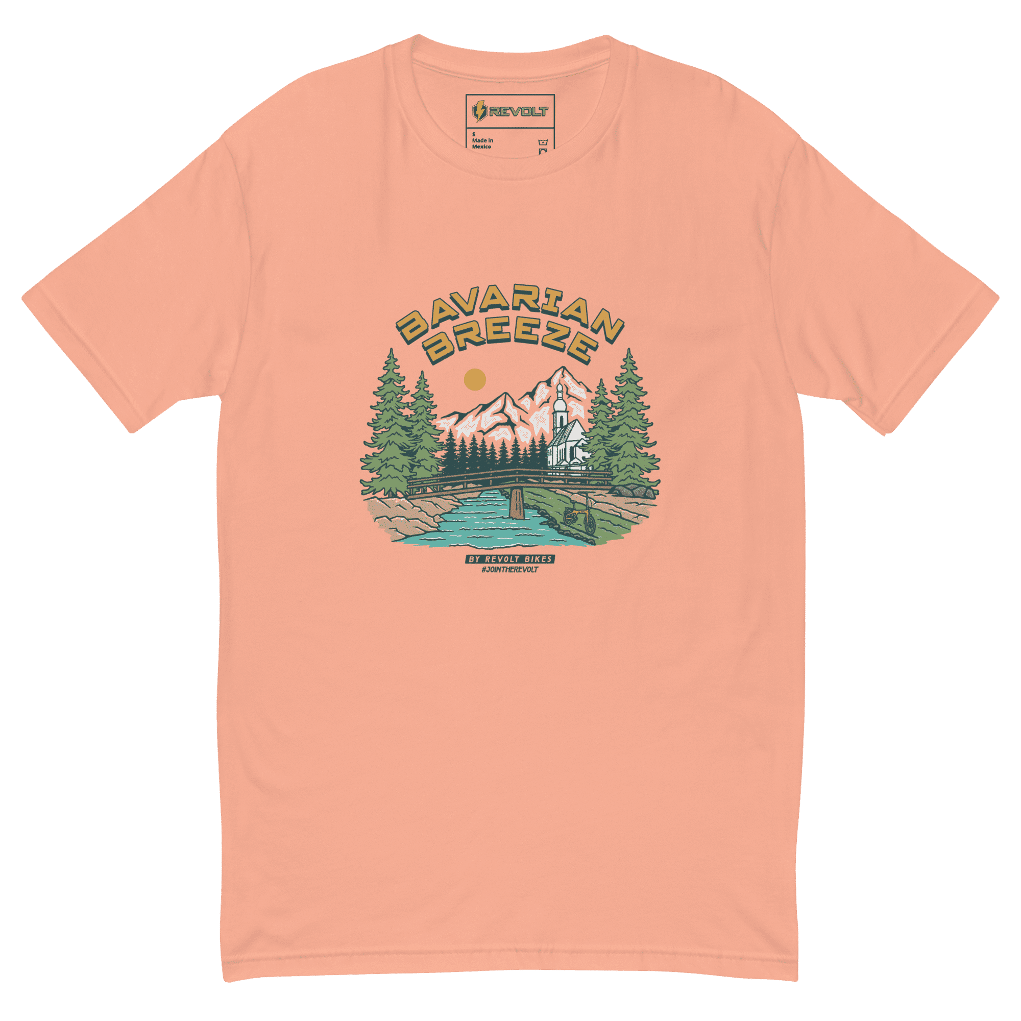 Bavarian Breeze T-Shirt Desert Pink - By Revolt Bikes