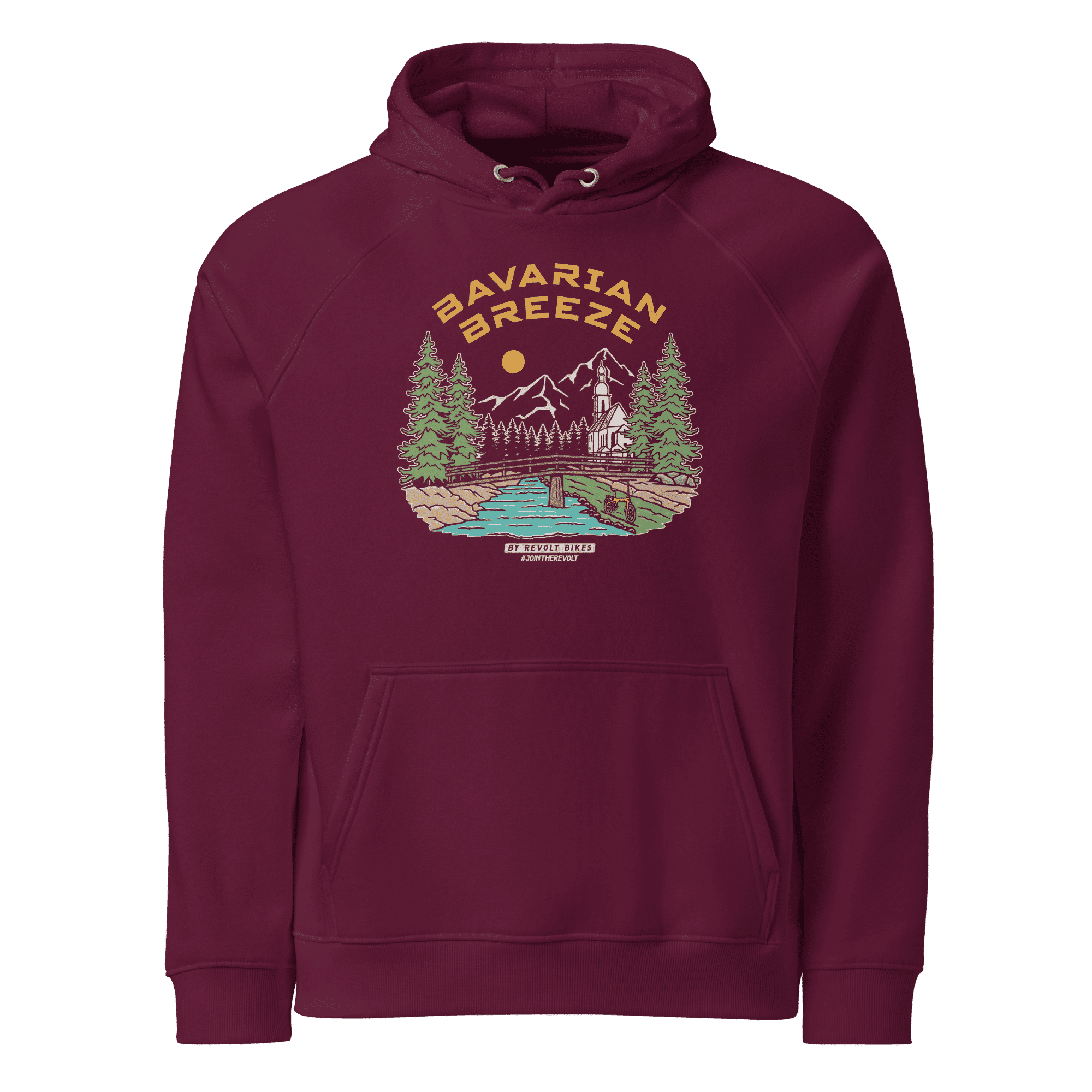 Bavarian Breeze Eco Hoodie Bordeaux - By Revolt Bikes