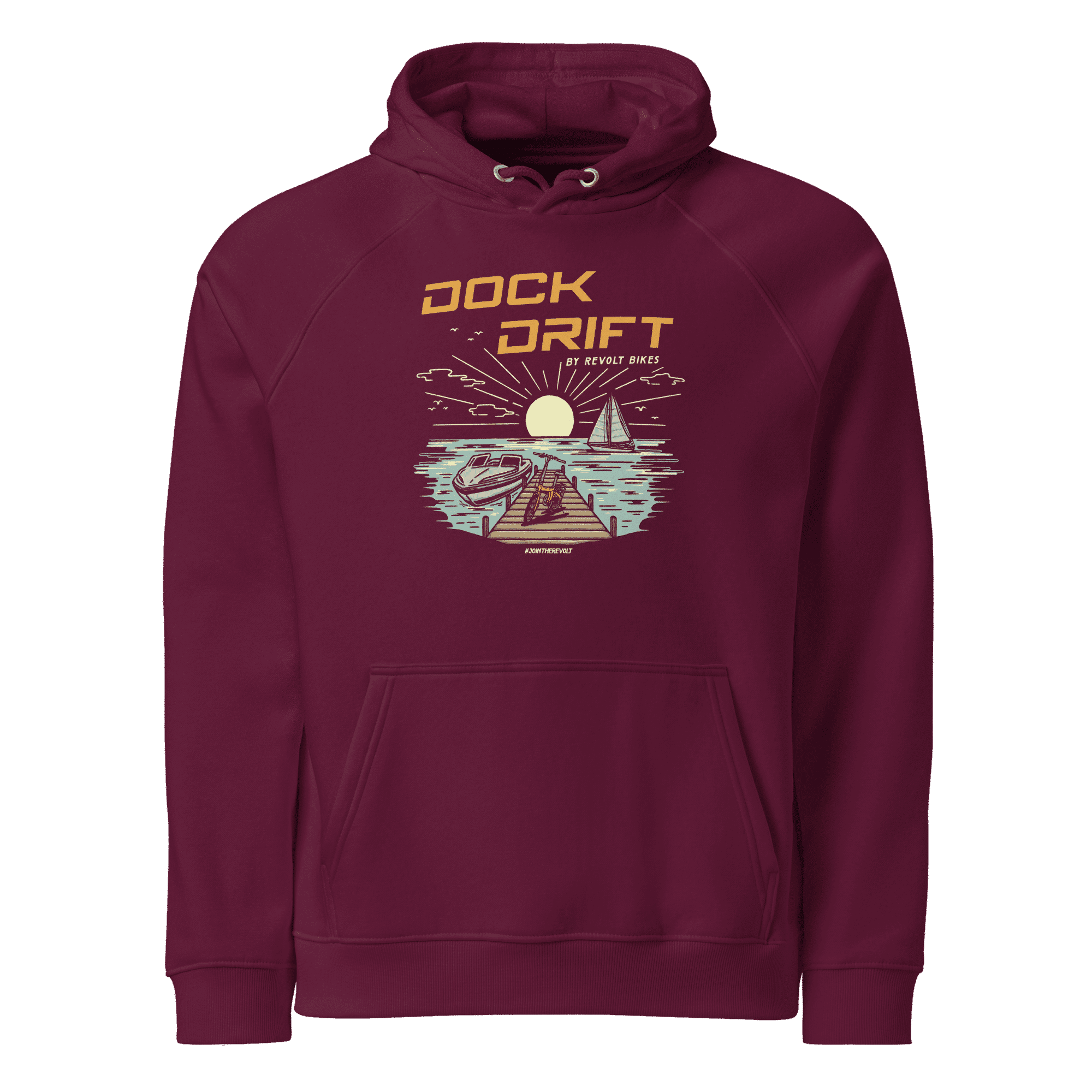 Dock Drift Eco Hoodie Bordeaux - By Revolt Bikes