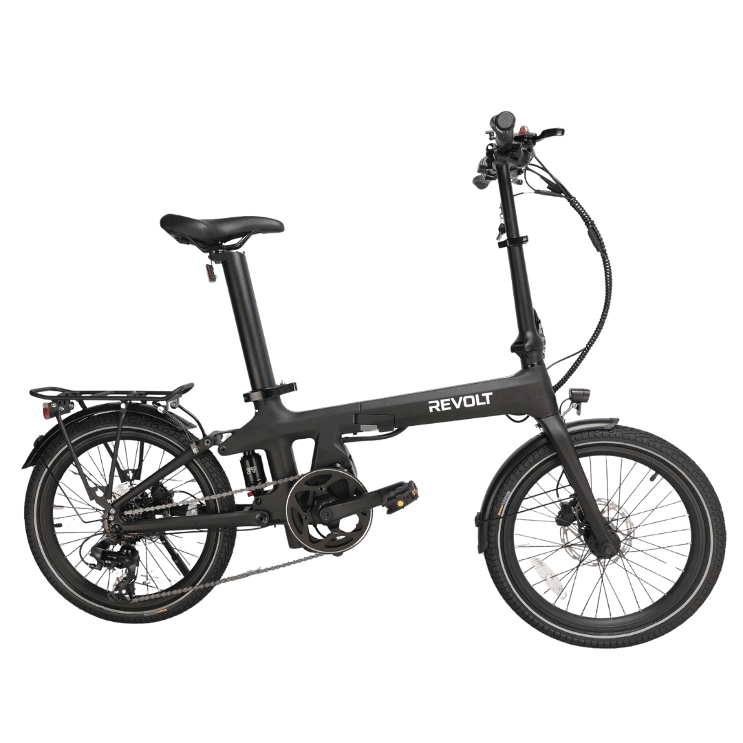 Revolt Carbon Fiber Pro V4, Mid Motor, Chain Drive, Matt Black, Rear Suspension Air Shock Absorber