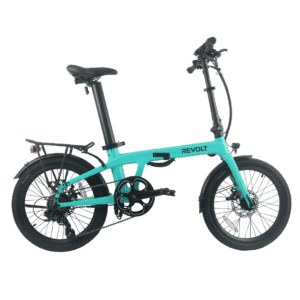 Revolt Bikes Carbon Fiber E-Bike, Mint Green, Chain Drive, 7 Gears
