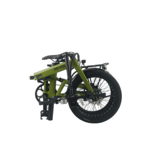 Revolt Bikes Carbon Fiber E-Bike, Olive Green, Belt Drive, Rear Suspension