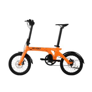 Revolt Bikes Carbon Fiber Pro V3 E-Bike, Pale Orange, Mid Motor, Belt Drive