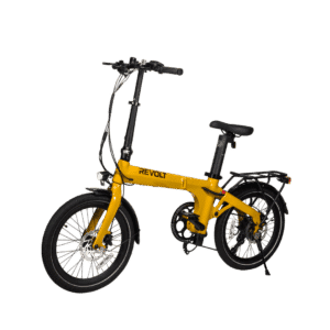 Revolt Aluminium Alloy Pro Folding E-Bike Yellow Ochre