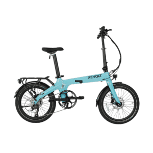 Revolt Bikes Carbon Fiber Pro V1 Folding E-Bike, Azure Blue, Chain Drive