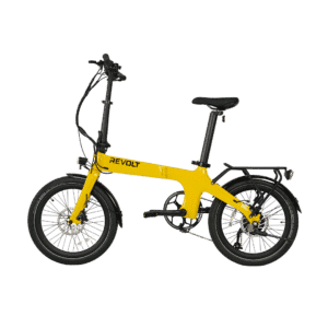 Revolt Bikes Carbon Fiber Pro V1 Folding E-Bike, Yellow, Chain Drive