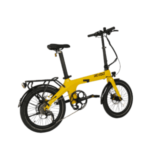 Revolt Bikes Carbon Fiber Pro V1 Folding E-Bike, Yellow, Chain Drive