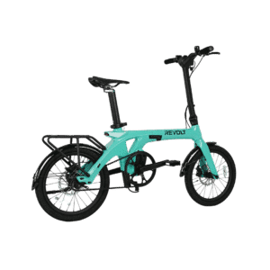 Revolt Bikes Carbon Fiber Pro V3 Folding E-Bike, Mint Green, Mid Motor, Belt Drive
