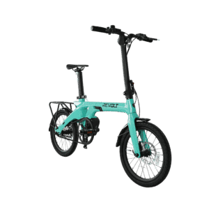 Revolt Bikes Carbon Fiber Pro V3 Folding E-Bike, Mint Green, Mid Motor, Belt Drive