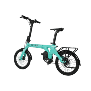 Revolt Bikes Carbon Fiber Pro V3 Folding E-Bike, Mint Green, Mid Motor, Belt Drive