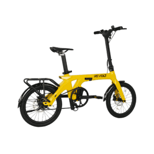Revolt Bikes Carbon Fiber Pro V3 Folding E-Bike, Yellow, Mid Motor, Belt Drive Electric Bikes in Netherlands