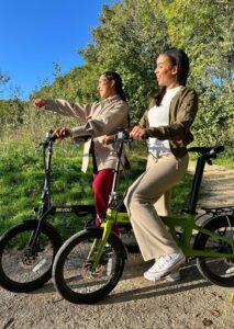 Revolt Carbon Fiber Folding E-Bike Olive Green, Full Carbon, Female Couple