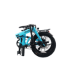 Revolt Bikes Carbon Fiber E-Bike, Azure Blue, Chain Drive, Rear Suspension, Folded