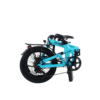 Revolt Bikes Carbon Fiber E-Bike, Azure Blue, Chain Drive, Rear Suspension, Folded