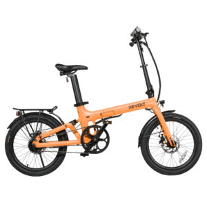 Revolt Bikes Carbon Fiber E-Bike, Pale Orange, Belt Drive, Rear Suspension