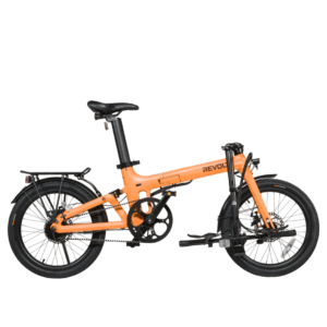 Revolt Bikes Carbon Fiber E-Bike, Pale Orange, Belt Drive, Rear Suspension