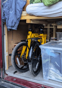 Revolt Carbon Fiber Pro V3 E-Bike Yellow Folded Camping Camper