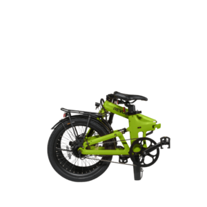 Revolt Bikes Carbon Fiber E-Bike, Olive Green, Belt Drive, Rear Suspension, Folded