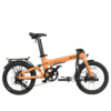 Revolt Bikes Carbon Fiber E-Bike, Pale Orange, Chain Drive, Rear Suspension, Folded