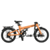Revolt Bikes Carbon Fiber E-Bike, Pale Orange, Chain Drive, Rear Suspension, Folded