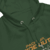 Pack Up, Ride Out Hoodie Green Detail – By Revolt Bikes
