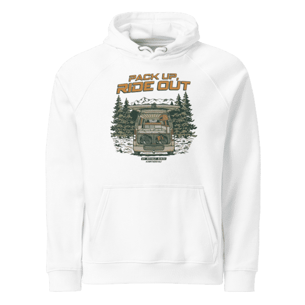 Pack Up, Ride Out Hoodie White – By Revolt Bikes