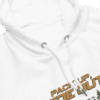 Pack Up, Ride Out Hoodie White Detail – By Revolt Bikes