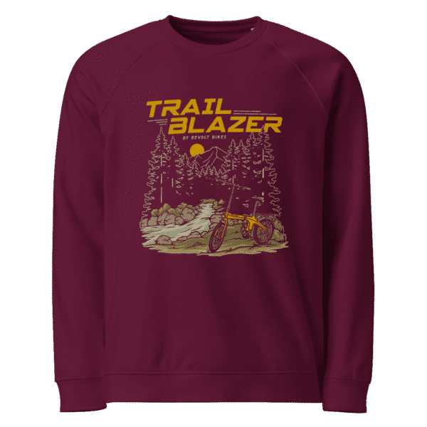 Trailblazer Eco Sweater Bordeaux – By Revolt Bikes
