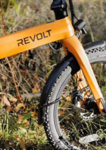 Revolt Carbon Fiber Pro V2 Chain Drive E-Bike, Rear Suspension, Pale Orange