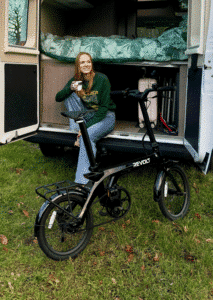 Revolt Carbon Fiber Pro V3, Mid Motor, Belt Drive E-Bike, Black, Female, Trailblazer Sweater Green, Camper, Camping. Best Selling E-Bikes in Netherlands