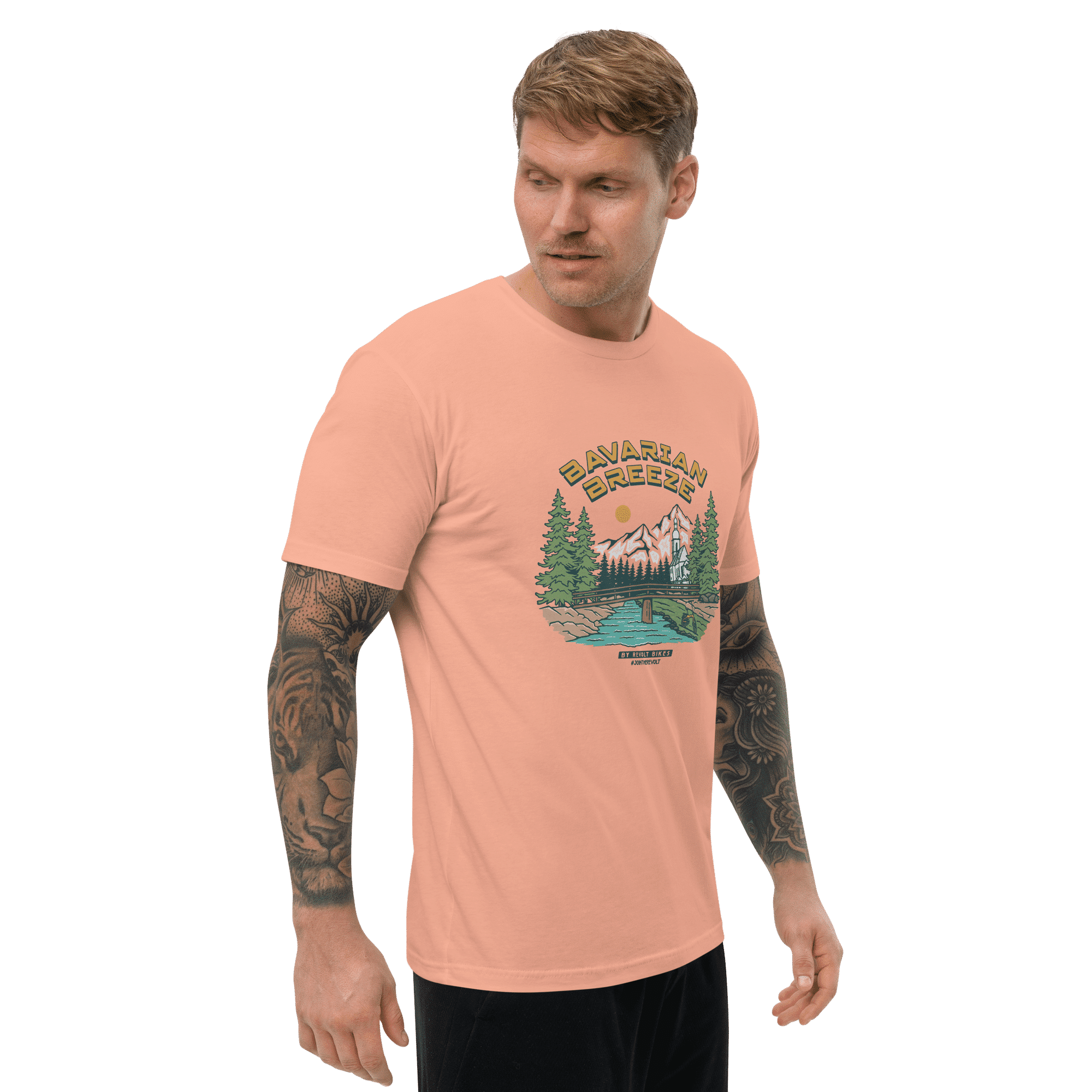 Bavarian Breeze T-Shirt Desert Pink Male – By Revolt Bikes