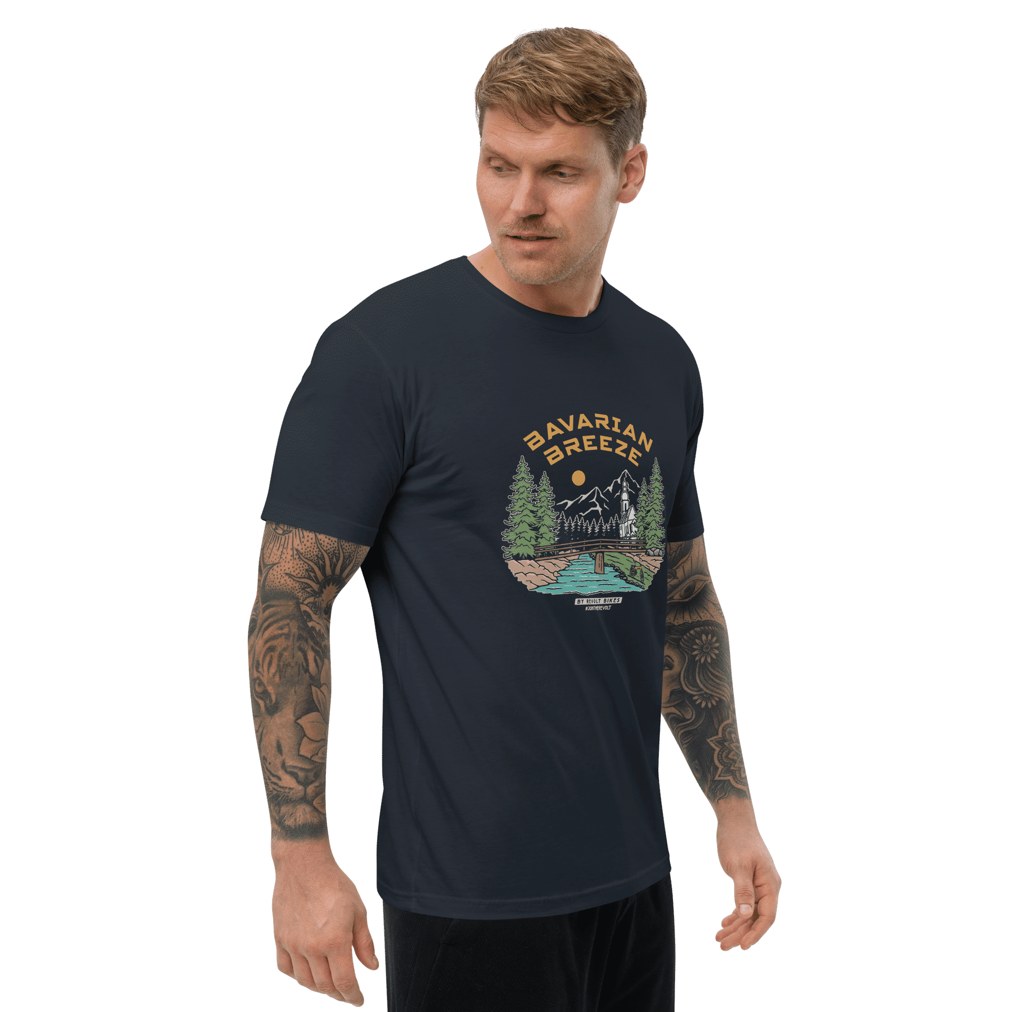 Bavarian Breeze T-Shirt Navy Blue Male – By Revolt Bikes