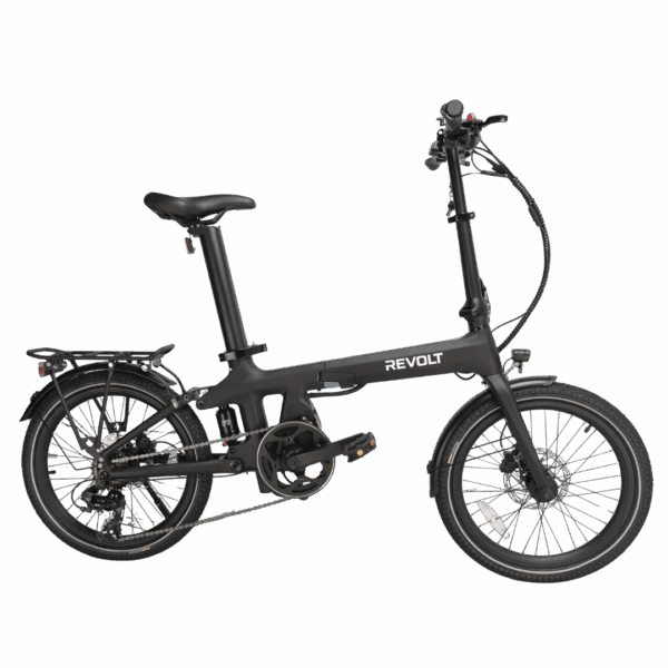 Revolt Carbon Fiber Pro V4, Mid Motor, Chain Drive, Matt Black, Rear Suspension Air Shock Absorber