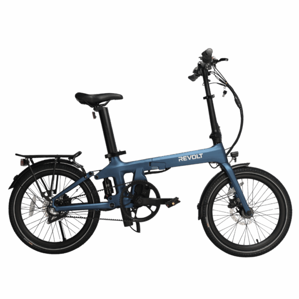 Revolt Carbon Fiber Pro V4, Mid Motor, Belt Drive, Dark Blue, Rear Suspension Air Shock Absorber