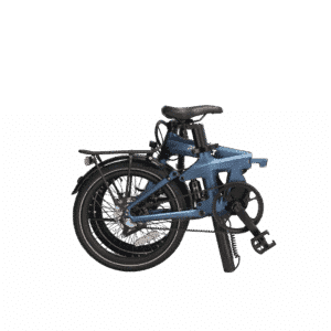 Revolt Carbon Fiber Pro V4, Mid Motor, Belt Drive, Dark Blue, Rear Suspension Air Shock Absorber, Folded