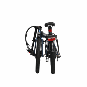 Revolt Carbon Fiber Pro V4, Mid Motor, Belt Drive, Dark Blue, Rear Suspension Air Shock Absorber, Folded