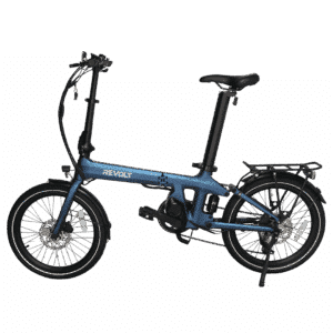 Revolt Carbon Fiber Pro V4, Mid Motor, Chain Drive, Dark Blue, Rear Suspension Air Shock Absorber