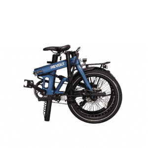 Revolt Carbon Fiber Pro V2, Dark Blue, Chain Drive, Rear Suspension, 7 Gears, Folded